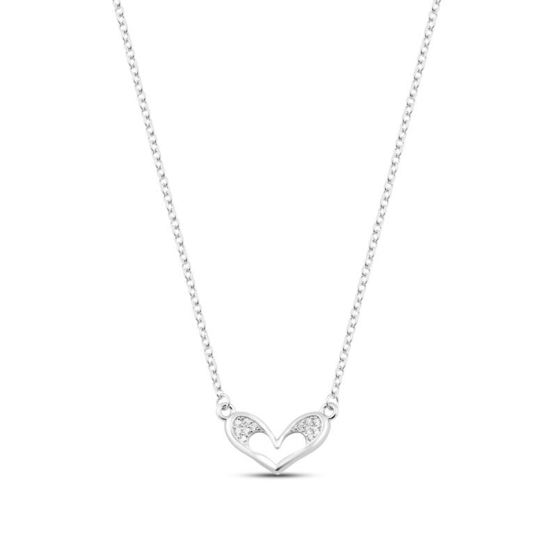Silver Amour Necklace with Link Chain