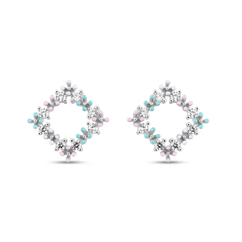 Silver Blossom Carnival Earrings