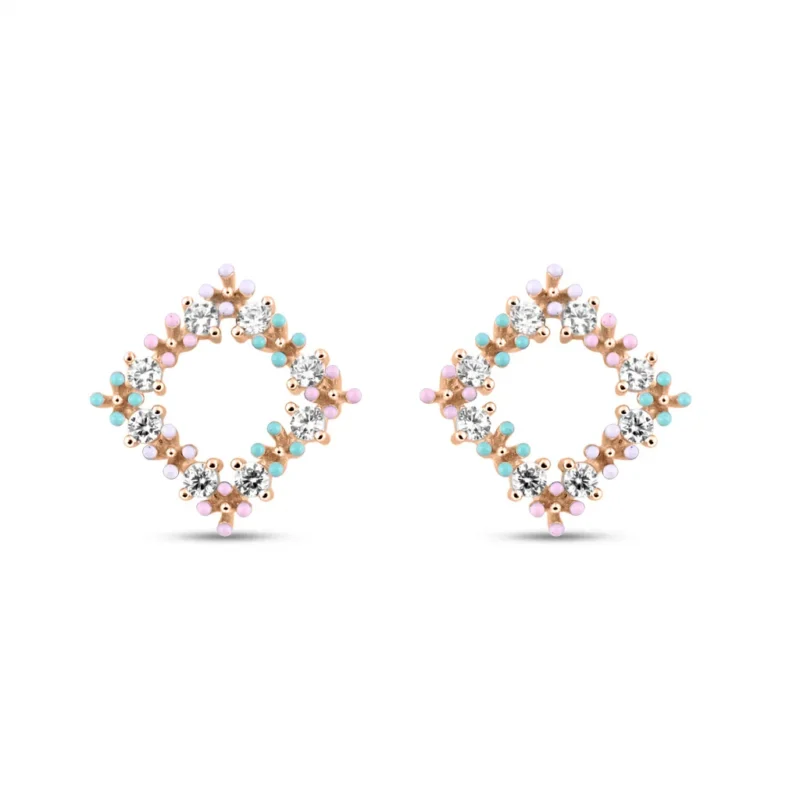 Rose Gold Blossom Carnival Earrings