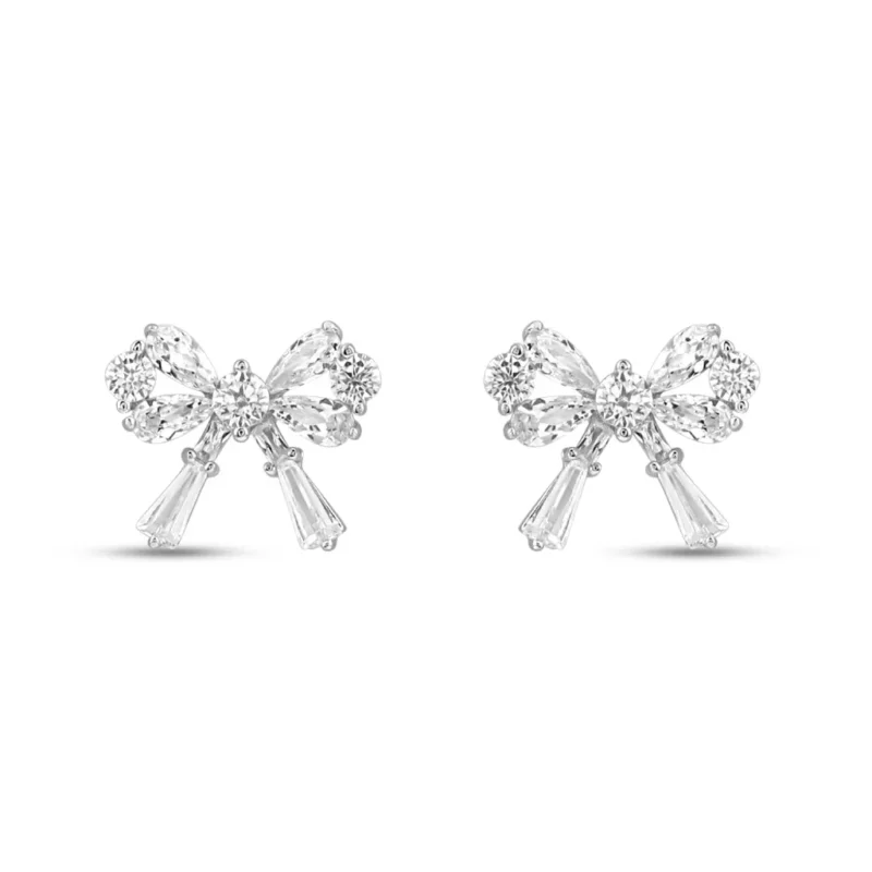 Silver Twinkling Ties Earrings