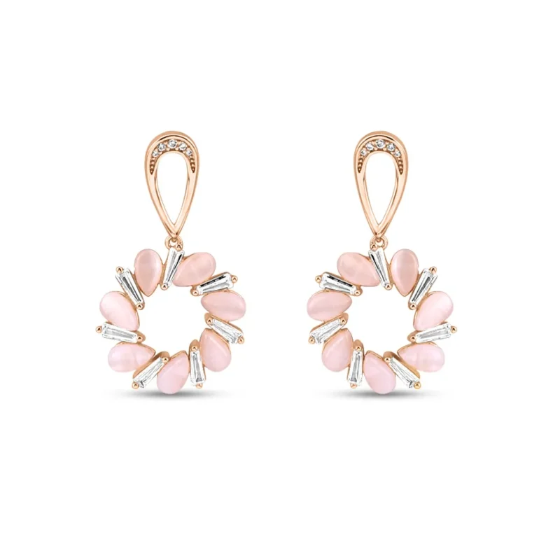 Rose Gold Floral Grace Earrings