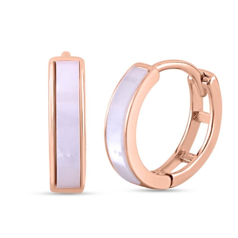 Rose Gold Twinkling Hoop Earrings