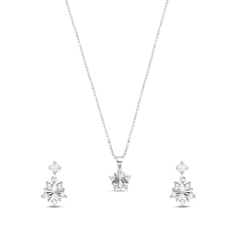 Silver Gleaming Star Set