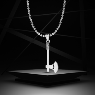 Silver Titan Axe Pendant For Him