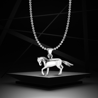 Silver Horse Pendant For Him