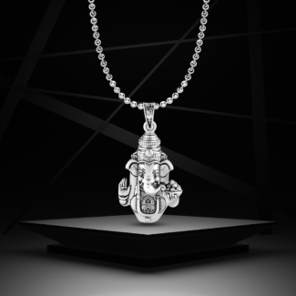 Silver Gajanana Pendant For Him